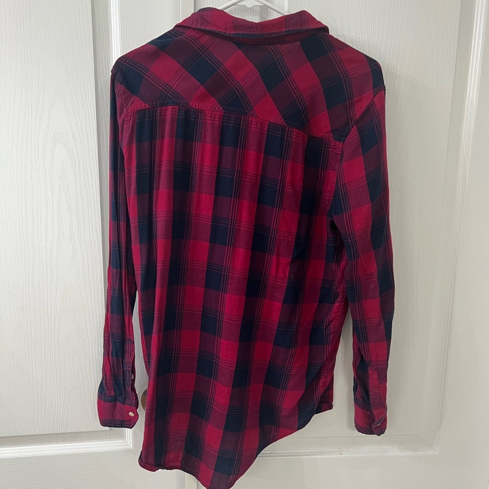 Red And Black Button Down Flannel - Picture 6 of 7